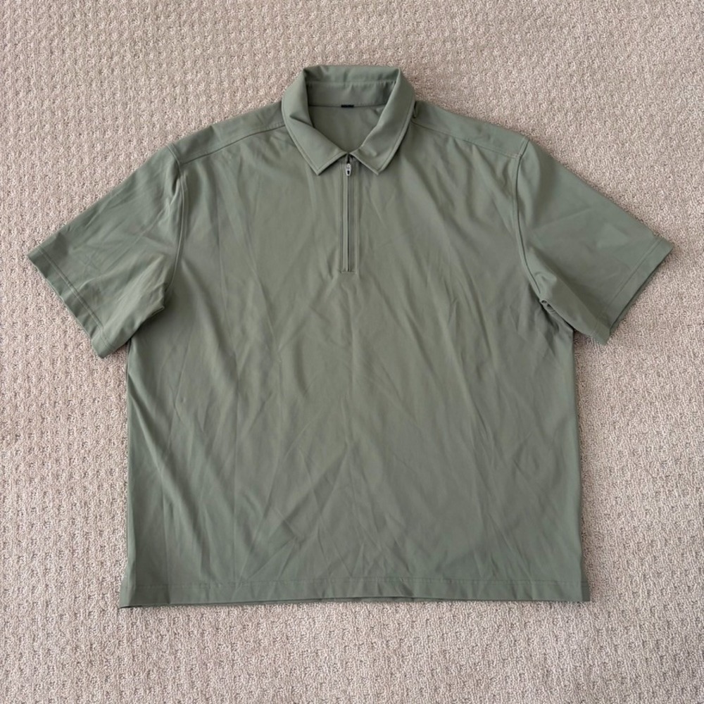 Lululemon Daydrift Oversized Zip-Neck Polo Shirt in Green Men XL Performance